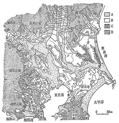 図-3 関東平野の地形（文献1）